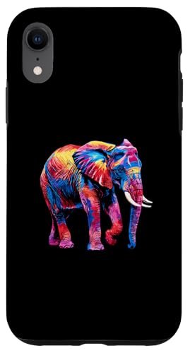 Hülle für iPhone XR Farbenfrohe Paint Art Elefant Elefanten von Elephants Elephant Lover Gifts