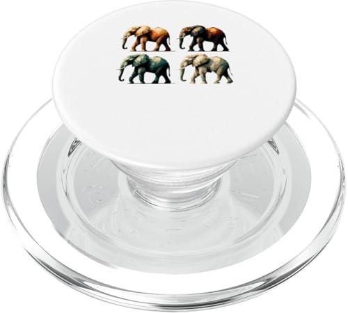 Polygon Art Elefanten Elefant PopSockets PopGrip für MagSafe von Elephants Elephant Lover Gifts