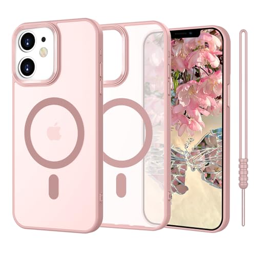 ElestBela iPhone 11 Hülle mit MagSafe, Hanyhülle iPhone 11 Magnetisch Ultra Dünn Matte Touch, Kratzfeste Rundumschutz Case Schutzhülle Hülle iPhone 11 Rosa von ElestBela