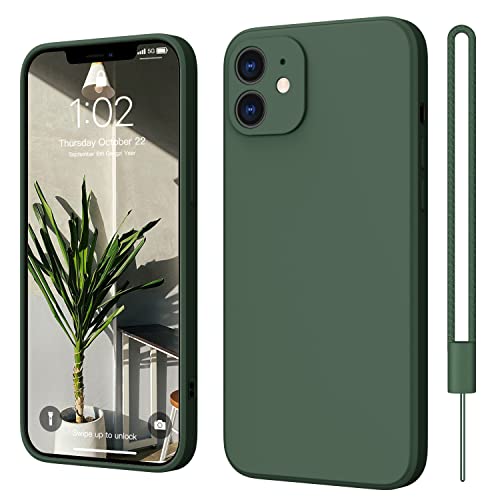 ElestBela iPhone 12 Hülle Silikon Case, Hanyhülle iPhone 12 Ultra Dünn Slim mit Microfiber, Kratzfeste Rundumschutz Case Schutzhülle Hülle für iPhone 12 6.1'' Grün von ElestBela