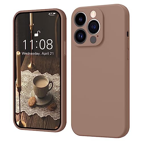 iPhone 15 Pro Max Hülle Silikon, ElestBela Hanyhülle iPhone 15 Pro Max Ultra Dünn Slim mit Microfiber, Kratzfeste Rundumschutz Case Schutzhülle Hülle für iPhone 15 Pro Max 6.7'' Khaki Braun von ElestBela