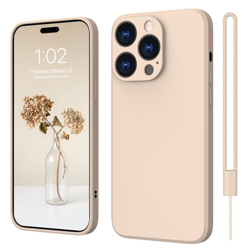 iPhone 15 Pro Max Hülle Silikon, ElestBela Hanyhülle iPhone 15 Pro Max Ultra Dünn Slim mit Microfiber, Kratzfeste Rundumschutz Case Schutzhülle Hülle für iPhone 15 Pro Max 6.7'' Khaki von ElestBela