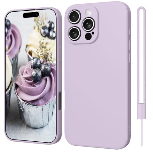 ElestBela iPhone 16 Pro Hülle Silikon Case, Hanyhülle iPhone 16 Pro Ultra Dünn Slim mit Microfiber, Kratzfeste Rundumschutz Case Schutzhülle Hülle für iPhone 16 Pro 6.1'' Lila von ElestBela