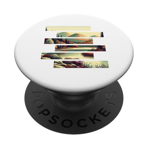 Herbstliche Harmonie: Reflexionen eines Bergsees PopSockets mit austauschbarem PopGrip von Eleven Sunsets