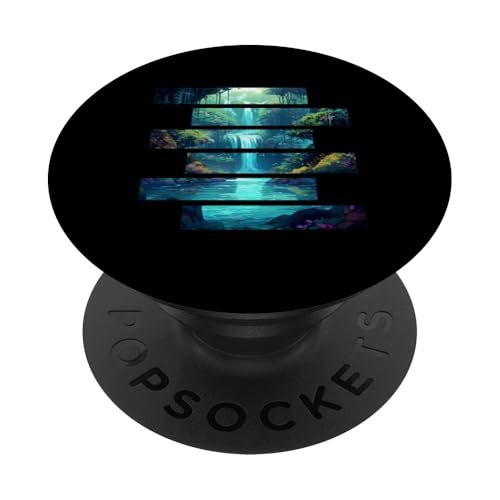 Serenity Falls: Versteckte Dschungelkaskaden PopSockets mit austauschbarem PopGrip von Eleven Sunsets