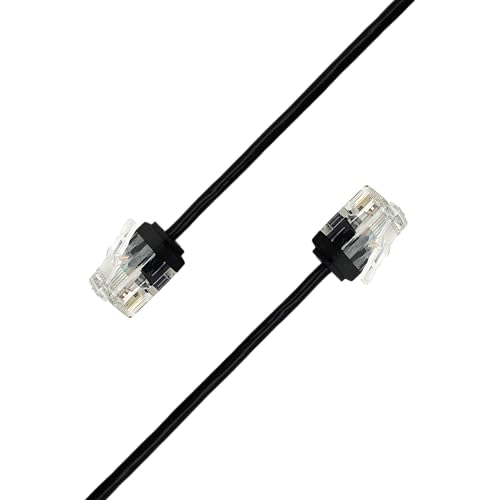 Elfcam® - 3Meter Slim Cat 6 Ethernet-Kabel, Cat6 32AWG WAN LAN-Netzwerkkabel, Ultra Slim Schwarz (3 Meter) von Elfcam