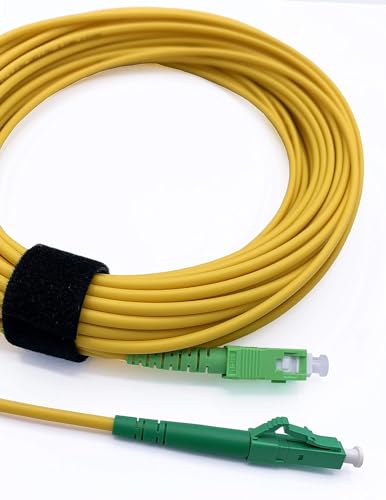 Elfcam® - 40m Glasfaserkabel SC/APC auf LC/APC Simplex Singlemode 9/125 µm LSZH, LWL Patchkabel für FTTH (Fiber to the Home) (40M) von Elfcam