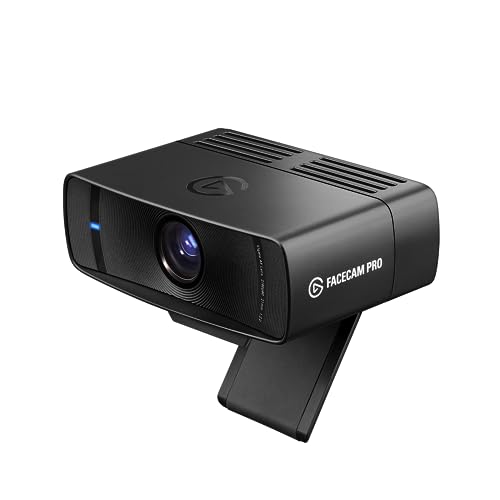 Elgato Facecam Pro, Ultra-HD-Webcam (4K60) für Livestreams, Gaming, Videokonferenzen, Sony-Sensor, fortgeschrittene Lichtkorrektur, bedienbar wie eine DSLR, Weitwinkel, für OBS, Teams, Zoom, PC/Mac von Elgato