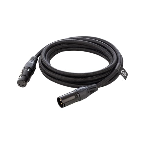Elgato XLR Cable – Geschirmtes Mikrofonkabel für Studioaufnahme und Liveproduktion, vergoldete Kontakte, Stecker auf Buchse, für Mikrofonpegel und symmetrischen analogen Line-Pegel, 3 m von Elgato