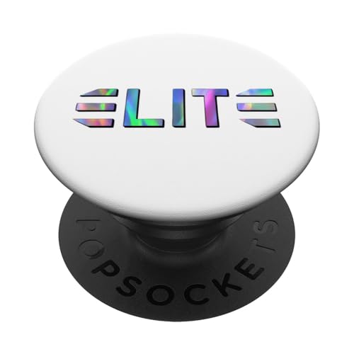 Glänzende, bunte Elite-Schrift PopSockets Klebender PopGrip von $Elite Token Merch