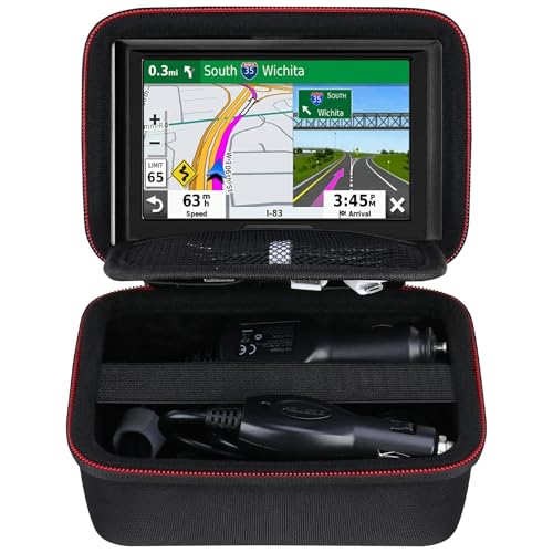 Elonbo GPS-Tragetasche für 5-5.5-Zoll Garmin Drive 51/52/53, DriveSmart 55, Garmin zūmo XT, dezl OTR500, zumo 396 LMT-S GPS-Navigationssystem, Extra Mesh Tasche Fits Car Charger Kabel, schwarz von Elonbo