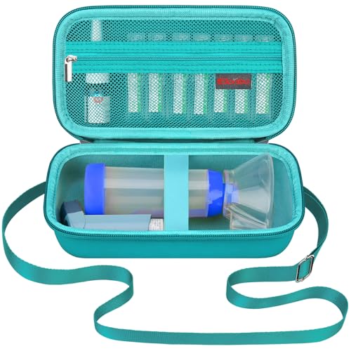 Elonbo Tragetasche ​ Für Asthma-Inhalator, Inhalator Spacer für Kinder und Erwachsene, Inhalator Halter Asthma Travel Organize Tasche, Tasche Passend für Allergie-Medikamente, Grün (nur Fall) von Elonbo