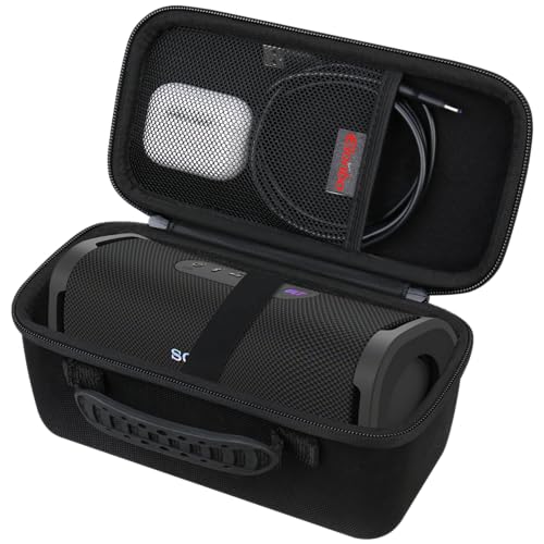 Elonbo Tragetasche ​ Für Sony ULT Field 1 Wireless Ultra Portable Bluetooth Kompaktlautsprecher, IP67 Lautsprecher Reise Schutztasche Aufbewahrungshalter, Extra Mesh Tasche Fits Ladekabel, Schwarz von Elonbo