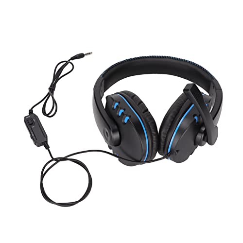 Elprico Kabelgebundenes 3,5-mm-Gaming-Headset, Kabelgebundener Stereo-Noise-Cancelling-Kopfhörer mit Mikrofon, Lautstärke-Stummschaltung für PC-Laptop-Handys von Elprico