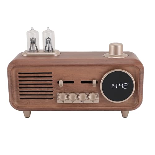 Elprico Retro-Bluetooth-Lautsprecher, Holz-Retro-FM-Radio, Kleiner Kabelloser Bluetooth-Lautsprecher, Altmodischer Stil für Küche, Schreibtisch, Schlafzimmer, Büro, Party Im Freien, von Elprico