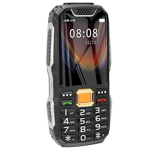 Entsperrtes Mobiltelefon mit Großen Tasten, SOS-Notfallhilfe, Stereo-Klangqualität, Dual-SIM-Karten, Senioren-Handy mit Sturzsicherem Design, Hochauflösender (Schwarz) von Elprico