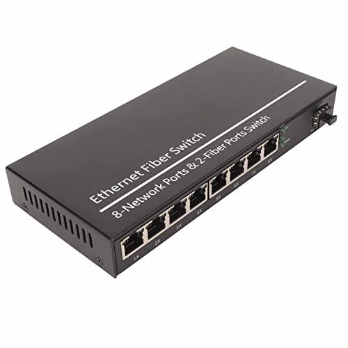 Glasfaser-Gigabit-Ethernet, 1 Optischer Anschluss, 8 Elektrischer Anschluss, Glasfaser-Ethernet-Medienkonverter, 10 100 1000 M Gigabit SFP-Ethernet-Glasfaser-Switch Glasfaser-Gigabit-Ethernet, 1 Optischer Anschluss, 8 Elektrischer Anschluss, Glasfaser-Ethernet-Medienkonverter, 10 100 1000 M Gigabit SFP-Ethernet-Glasfaser-Switch von Elprico