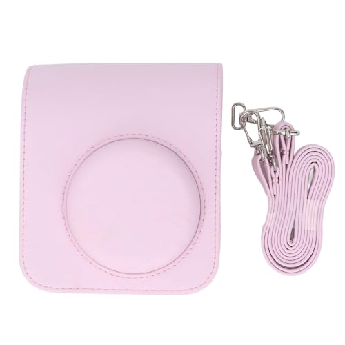 Sofortbildkamera-Tasche, Kompatibel mit 12, PU-Leder-Taschenabdeckung mit Abnehmbarem, Verstellbarem Riemen, Schützende Kameratasche für 12 Camrea (PINK) von Elprico