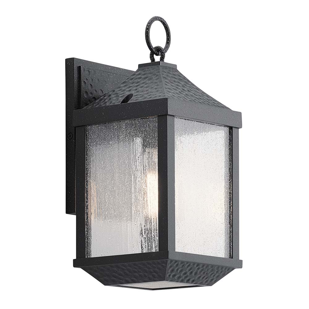 Außenleuchte, Wandlampe, ALU Glas, Schwarz, H 34,3 cm von Elstead Lighting