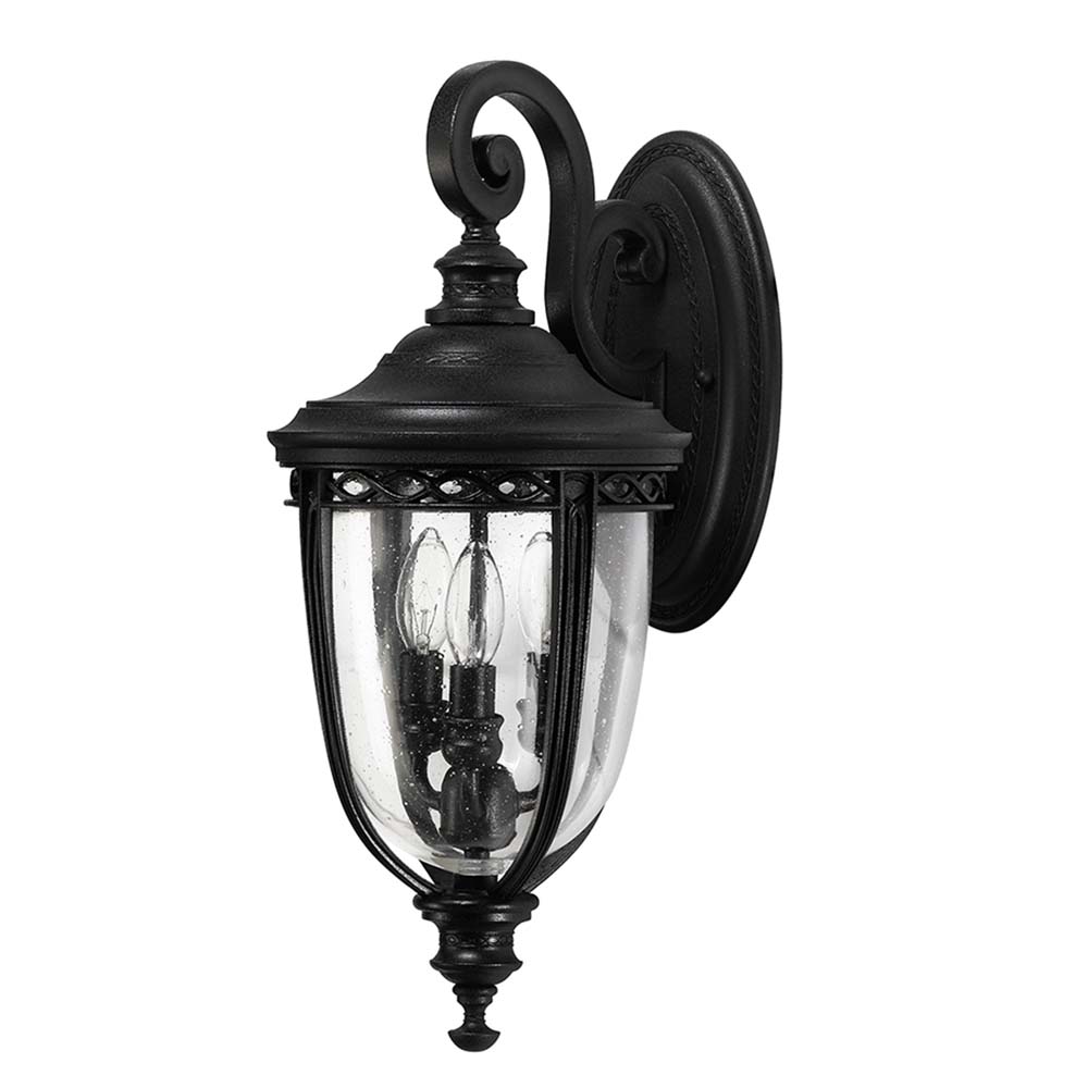 Außenleuchte, Wandlampe, Stahl Glas, Schwarz, H 50 cm von Elstead Lighting