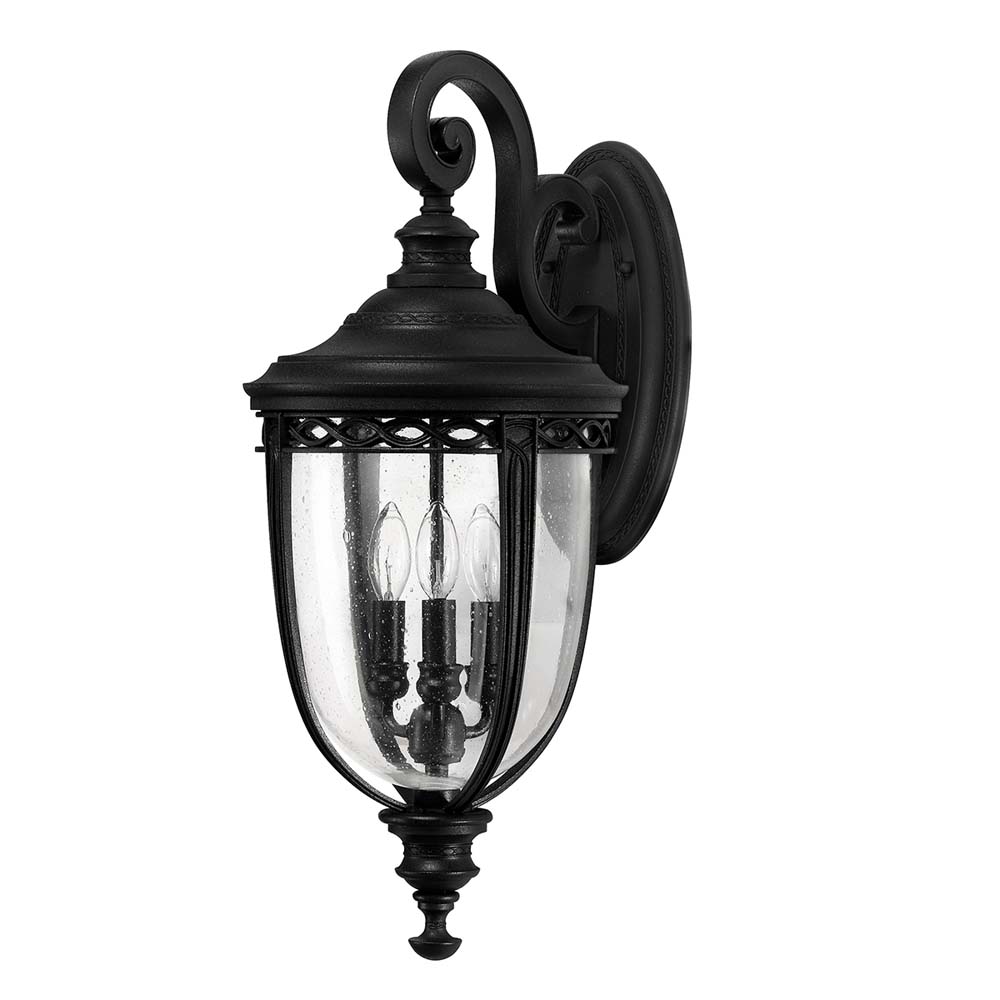 Außenleuchte, Wandlampe, Stahl Glas, Schwarz, H 62,2 cm von Elstead Lighting