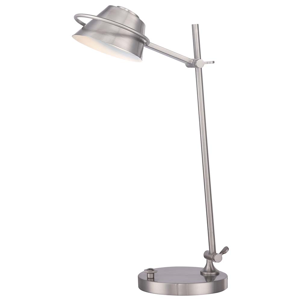 LED Tischlampe, Nickel, H 51 cm von Elstead Lighting