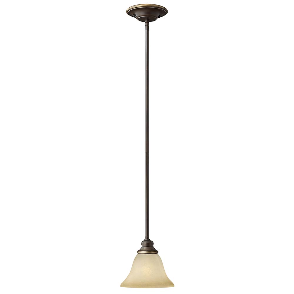 Pendellampe, Deckenlampe, Stahl Alabasterglas, Bronze von Elstead Lighting