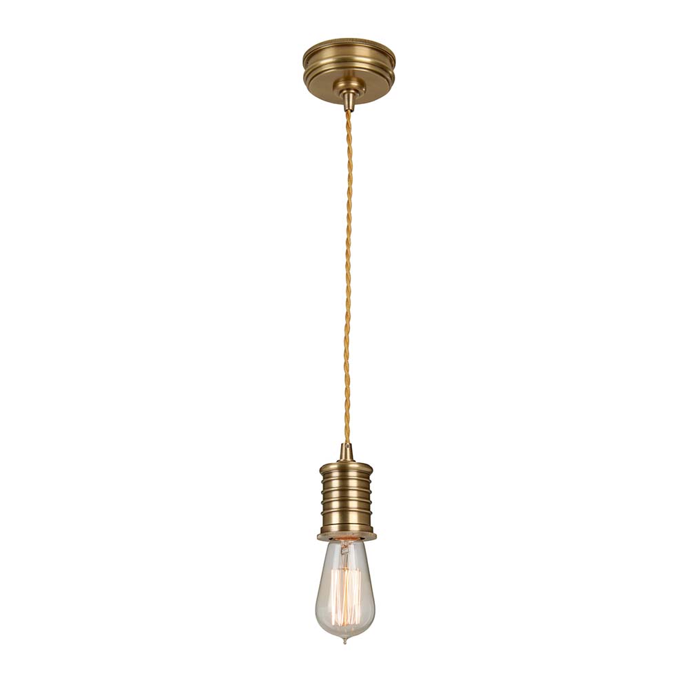 Pendellampe, Deckenleuchte, Messing, D 10cm von Elstead Lighting