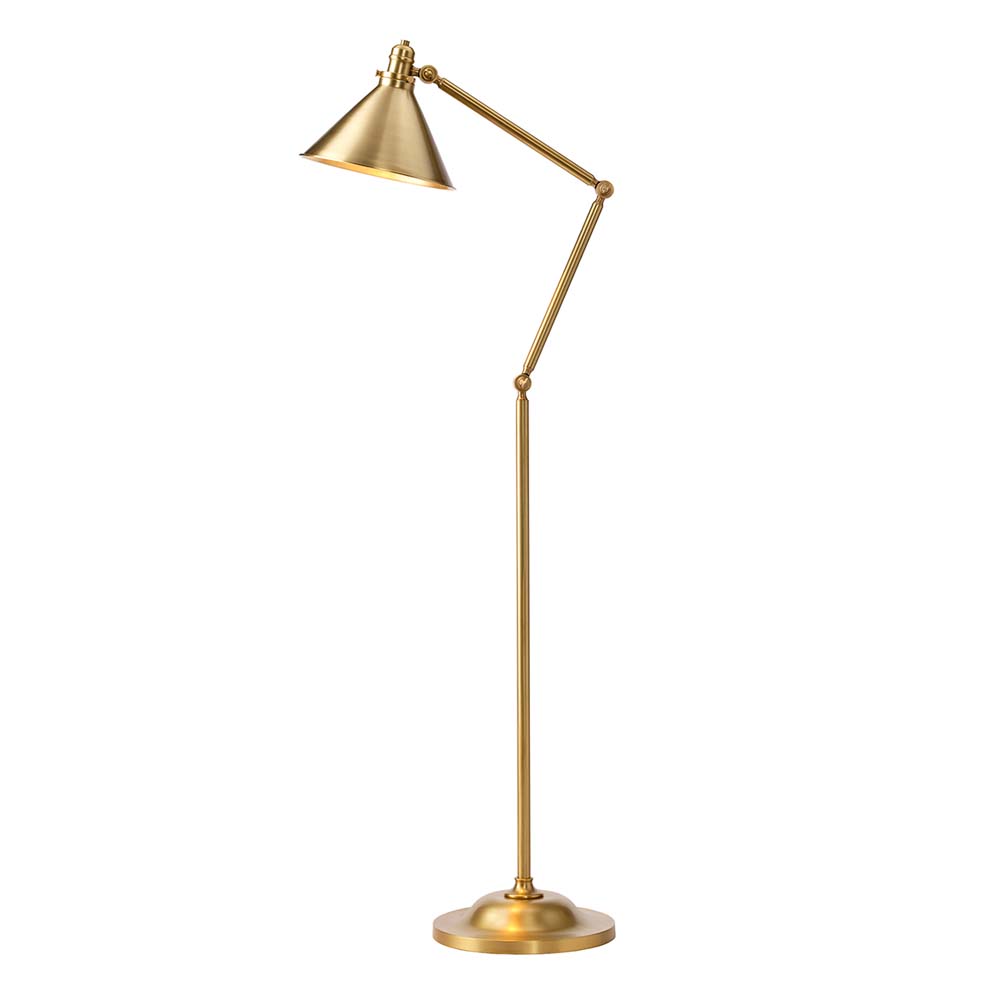 Stehlampe, Stahl, Messing, H 167,3 cm von Elstead Lighting