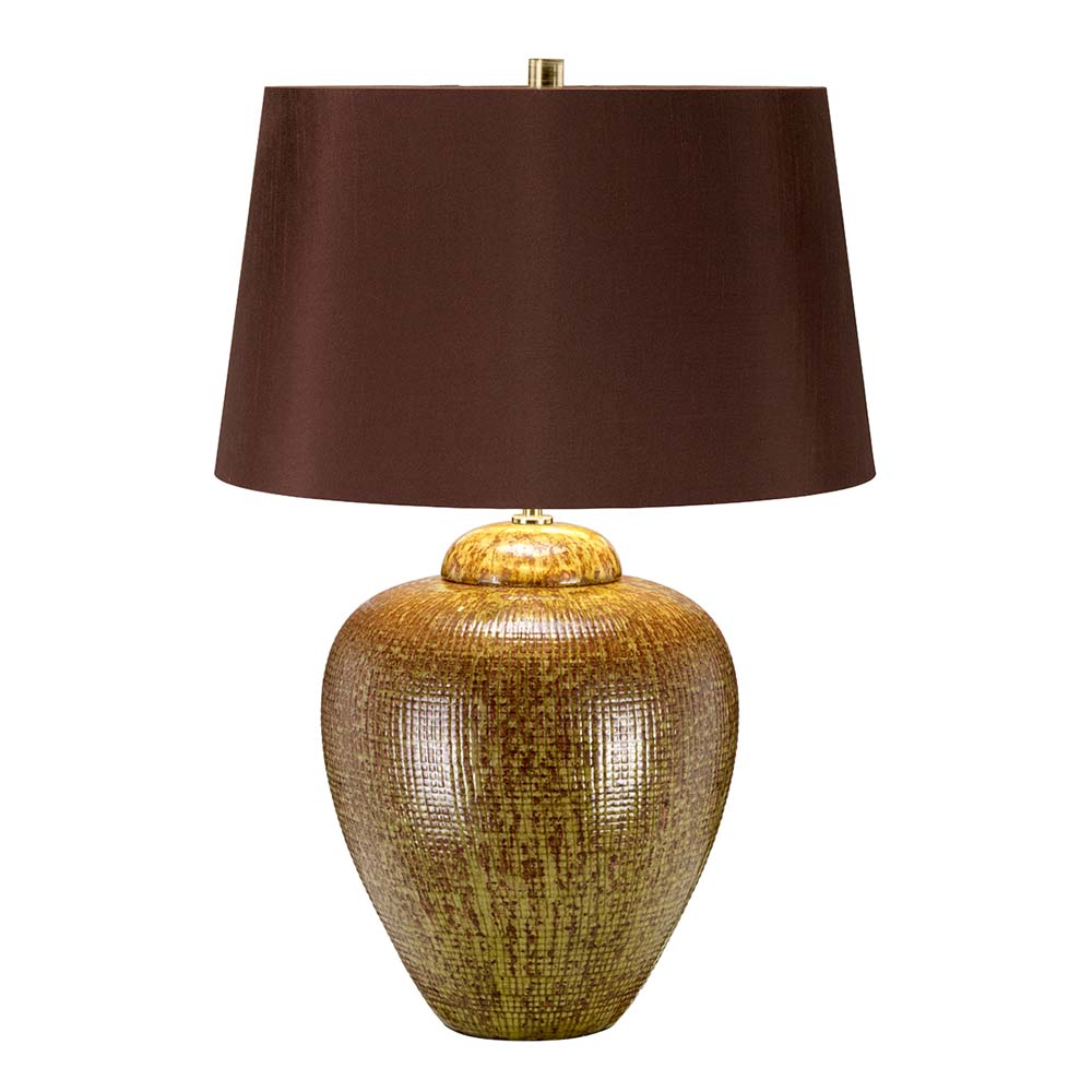 Tischlampe, Keramik, Messing, H 63,5 cm von Elstead Lighting