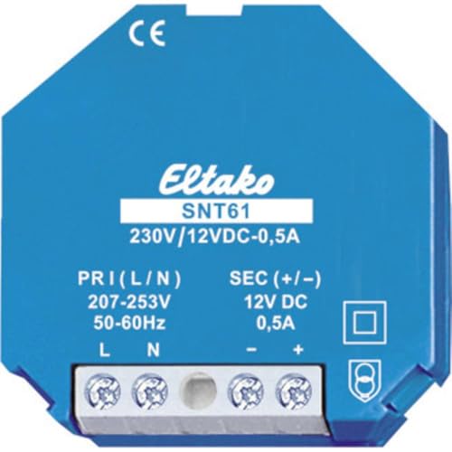 Eltako SNT61-230V/12VDC-0,5A Hutschienen-Netzteil (DIN-Rail) 1A 12W 1 x von Eltako