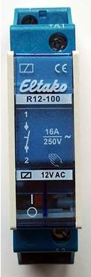 R12-100-12V - Schaltrelais - 1 Schliesser 12V AC (22100011) von Eltako