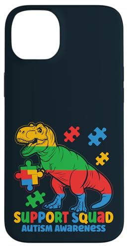 Team zur Unterstützung des Autismus-Bewusstseins: Familie, die Mama Papa Dino zusammenbringt Hülle für iPhone 14 Plus von Embrace Different Apparel.USA