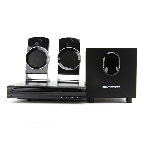 Emerson ED-8050 2.1-Kanal-Heimkino-DVD-Player und Surround-Sound-System mit Subwoofer, HDMI-Ausgang, USB-Wiedergabe und zwei Lautsprechern – ideal für immersives Film- und Musikerlebnis von Emerson