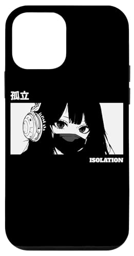 Hülle für iPhone 12 mini Isolation Kanji Text Anime Girl mit Maske und Kopfhörer Emo von Emo Japanese Aesthetic Anime Manga Design