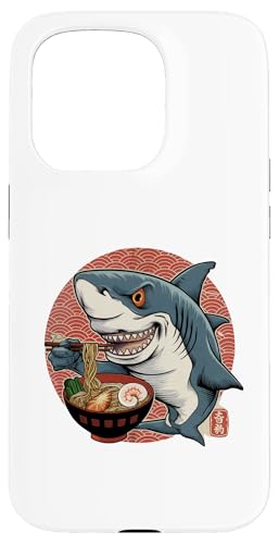 Hülle für iPhone 15 Pro Hai-Kostüm für Teenager, Damen, Ramen, japanisch, Kawaii, Anime von Emotional Support Shark Party Decorations Theme