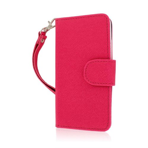 Empire MPERO Flex FLIP Wallet Case Tasche Hülle for HTC One Mini M4 - Hot Pink Rosa/Navy Blau von Empire