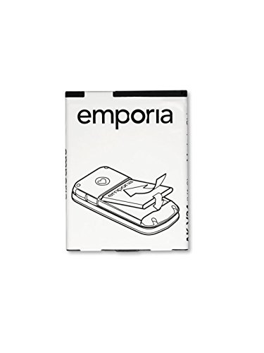 Emporia AK_V34 Ersatzakku, Kompatibel mit EmporiaGLAM & EmporiaCOMFORT, Langlebig, Zuverlässig, Hochwertig, 1020mAh, Weiß/Schwarz von Emporia