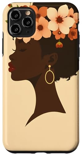 Hülle für iPhone 11 Pro Max Proud Black African American Woman Minimalistisches Design von Empowering Feminine Minimalist Art