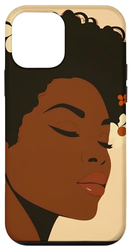 Hülle für iPhone 12 mini Schöne afrikanische Frau in gedeckten Farben von Empowering Feminine Minimalist Art