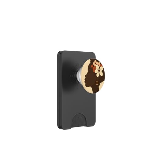 Schwarze und stolze afroamerikanische feministische Kunst PopSockets PopWallet für MagSafe von Empowering Feminine Minimalist Art