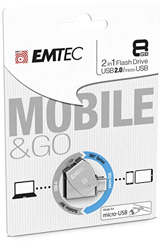 Emtec Dual USB2.0 Micro-USB T250 8GB von Emtec