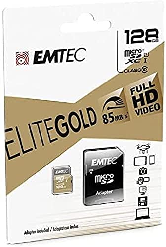 Emtec ECMSDM128GXC10 EliteGold 128GB microSDXC Speicherkarte - Highspeed von Emtec