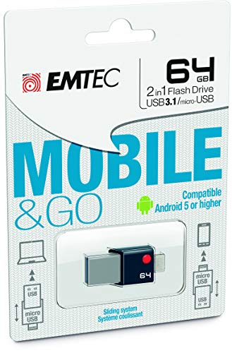 Emtec T200 64GB Dual USB-Stick USB 3.1 Micro-USB von Emtec