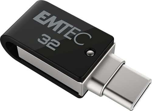 Emtec T260C 32GB Dual USB-Stick Mobile & Go Mini USB 3.2 Dual USB-A/USB-C, Lesegeschwindigkeit 180 MB/s max von Emtec