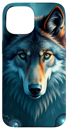 Hülle für iPhone 15 Design „Wolf Mystical Spirit“ von Enchanted Wolf Fantasy & Mystical Art