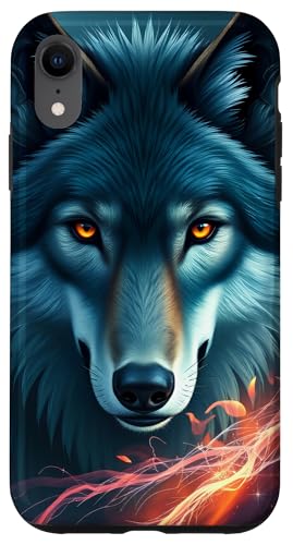 Hülle für iPhone XR Mystische Kunst Himmlischer Wolf von Enchanted Wolf Fantasy & Mystical Art