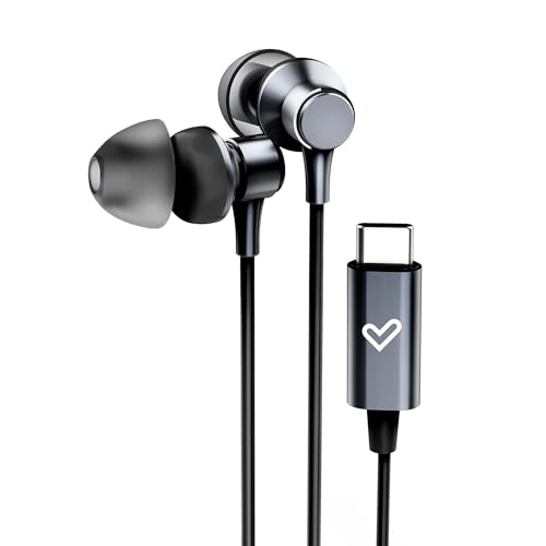 Energy Sistem Metallized Type C In-Ear-Kopfhörer (Typ-C-Anschluss, Mikrofon, Lautstärkeregler, Aluminium, recycelter Kunststoff), Schwarz von Energy Sistem