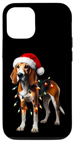 Hülle für iPhone 12/12 Pro Englischer Fuchshund Hund Weihnachtsmannmütze Weihnachtsbeleuchtung Besitzer Mama von English Foxhound Dog Christmas Products