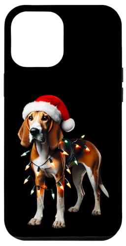 Hülle für iPhone 12 Pro Max Englischer Fuchshund Hund Weihnachtsmannmütze Weihnachtsbeleuchtung Besitzer Mama von English Foxhound Dog Christmas Products